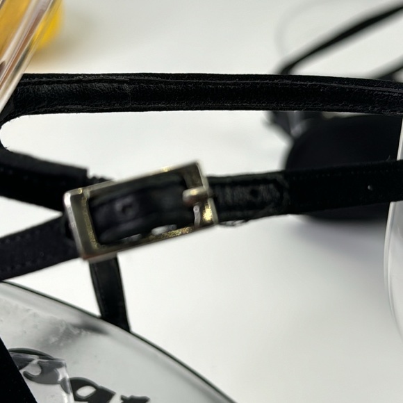 Vintage Bata Women's Black Satin Slingback Heel Shoes - Picture 11 of 13